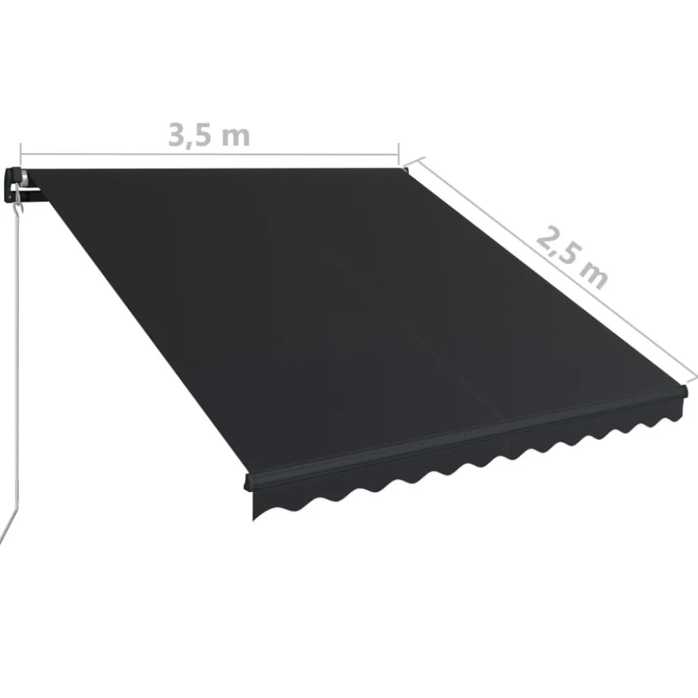Best FinePRICE Manuaalisesti sisäänkelattava markiisi 1 300x250 cm sininen/valkoinen