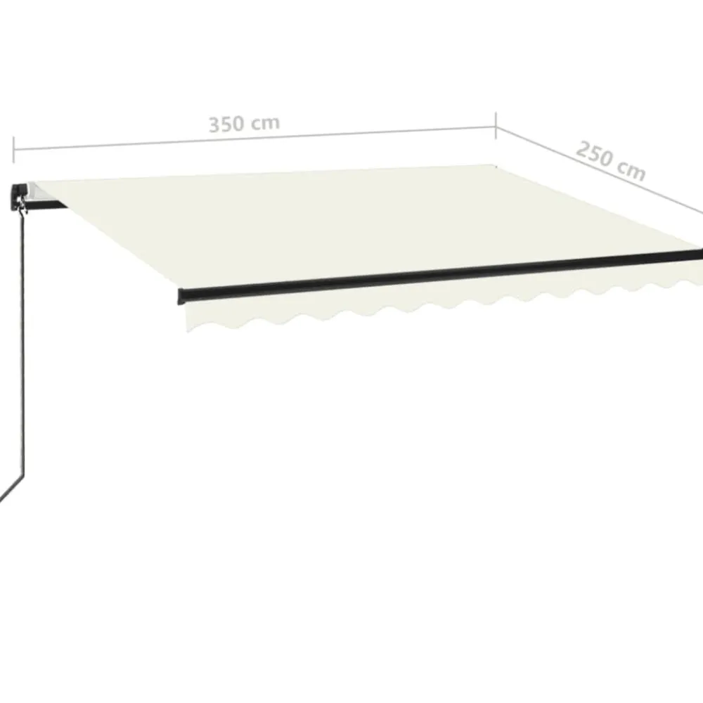 Best FinePRICE Manuaalisesti sisäänkelattava markiisi 1 300x250 cm sininen/valkoinen