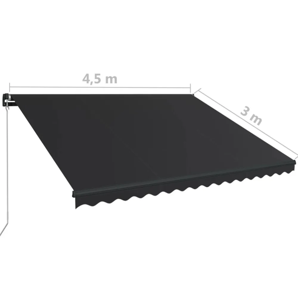Best FinePRICE Manuaalisesti sisäänkelattava markiisi 1 300x250 cm sininen/valkoinen