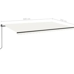 Best FinePRICE Manuaalisesti sisäänkelattava markiisi 1 300x250 cm sininen/valkoinen