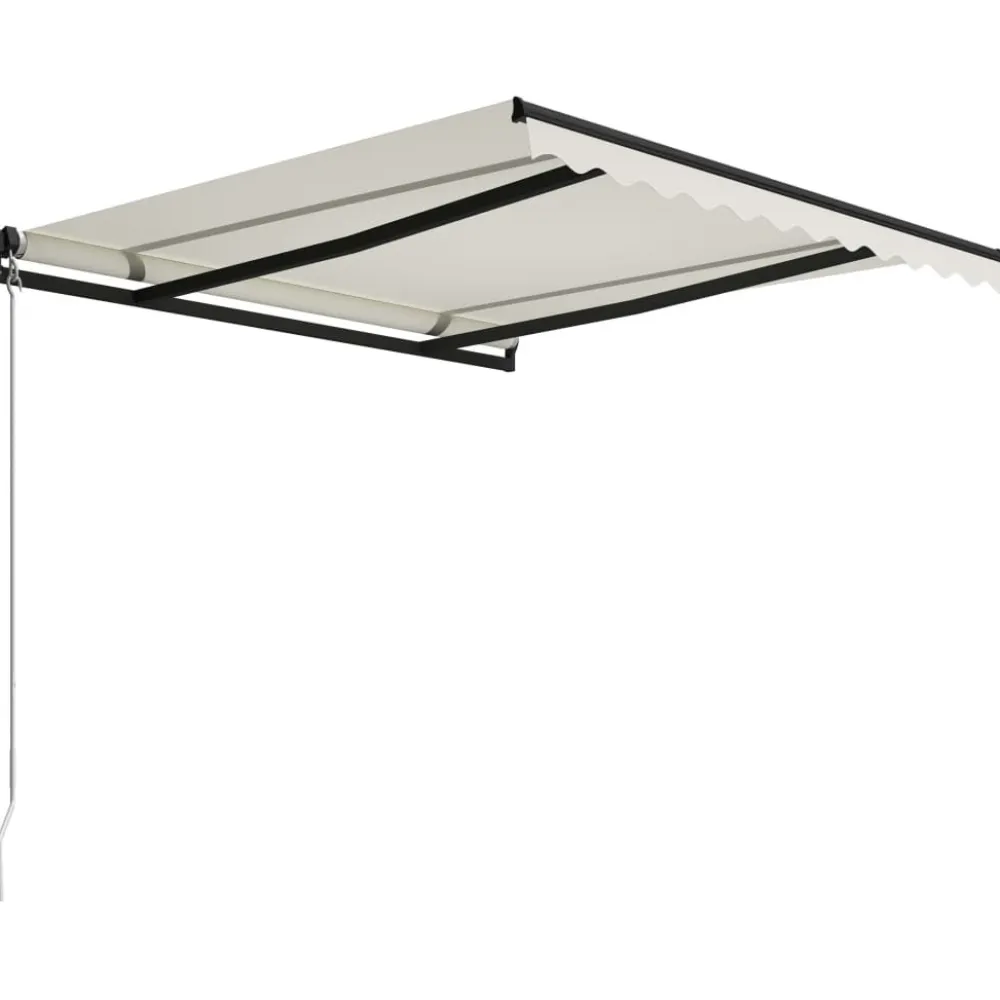 Best FinePRICE Manuaalisesti sisäänkelattava markiisi 1 300x250 cm sininen/valkoinen