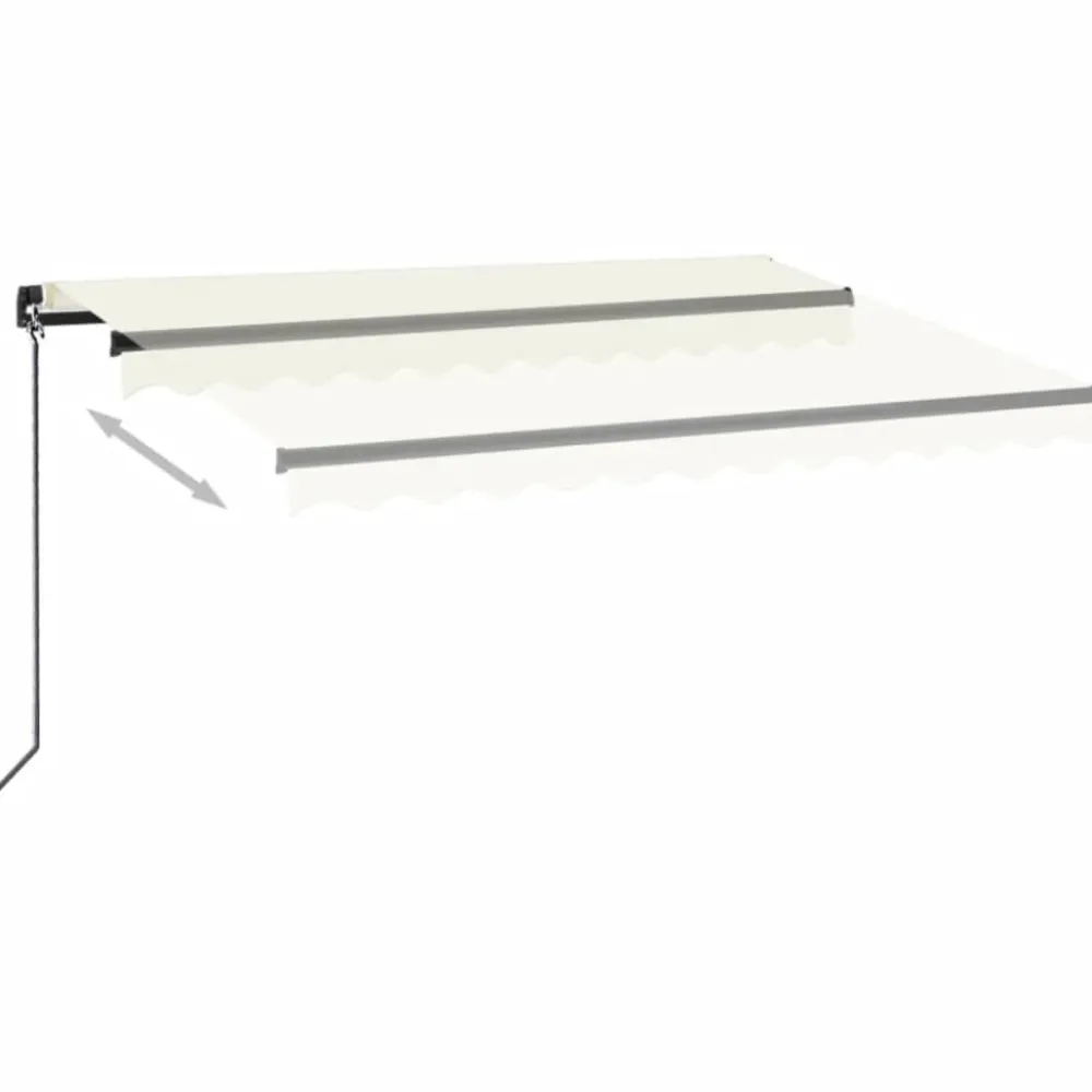 Best FinePRICE Manuaalisesti sisäänkelattava markiisi 1 300x250 cm sininen/valkoinen