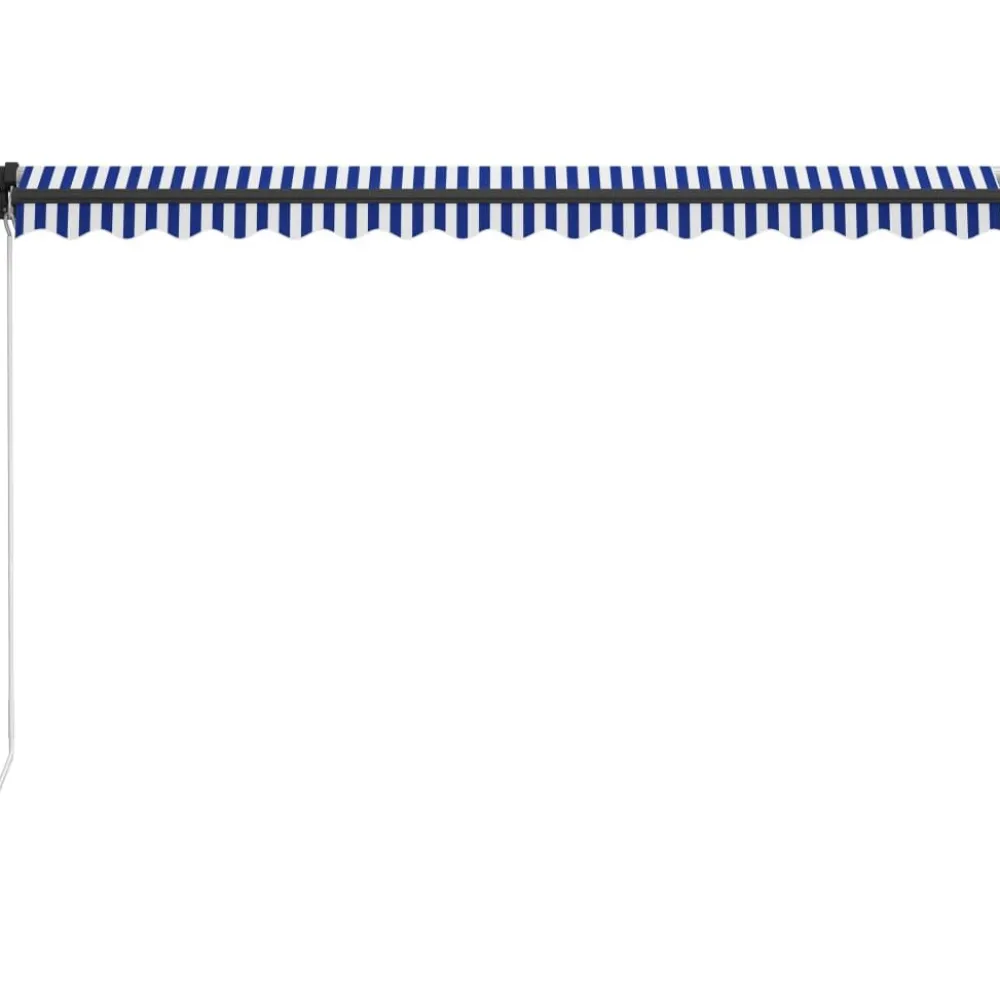 Best FinePRICE Manuaalisesti sisäänkelattava markiisi 1 300x250 cm sininen/valkoinen