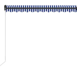 Best FinePRICE Manuaalisesti sisäänkelattava markiisi 1 300x250 cm sininen/valkoinen