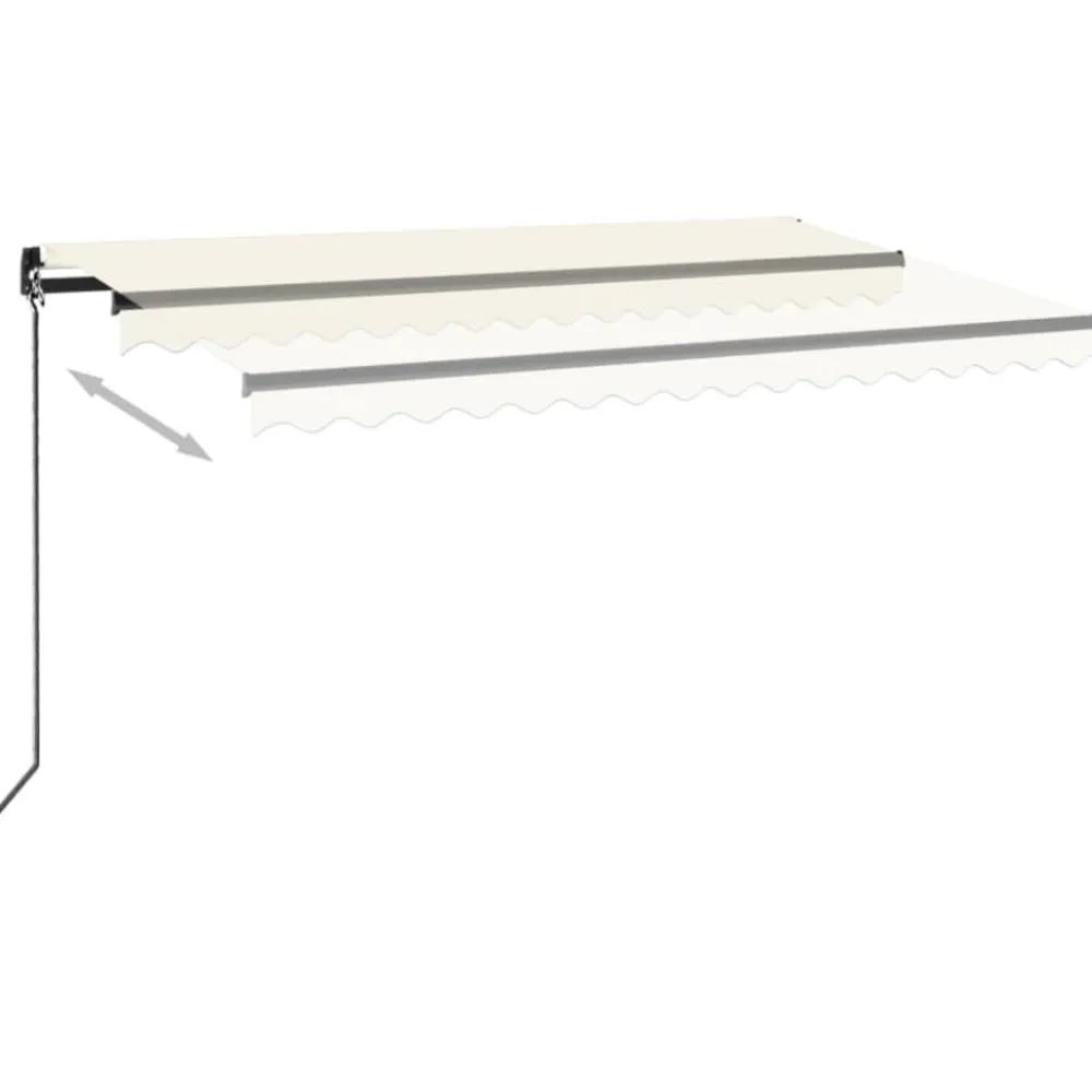 Best FinePRICE Manuaalisesti sisäänkelattava markiisi 1 300x250 cm sininen/valkoinen