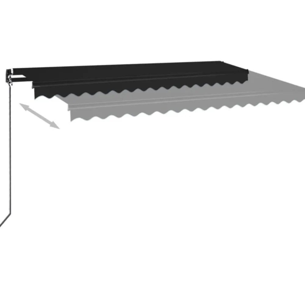 Best FinePRICE Manuaalisesti sisäänkelattava markiisi 1 300x250 cm sininen/valkoinen