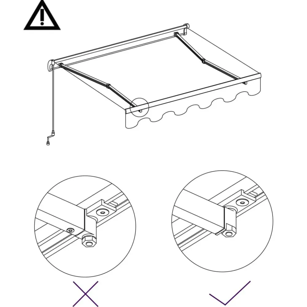 Best FinePRICE Manuaalisesti sisäänkelattava markiisi 1 300x250 cm sininen/valkoinen