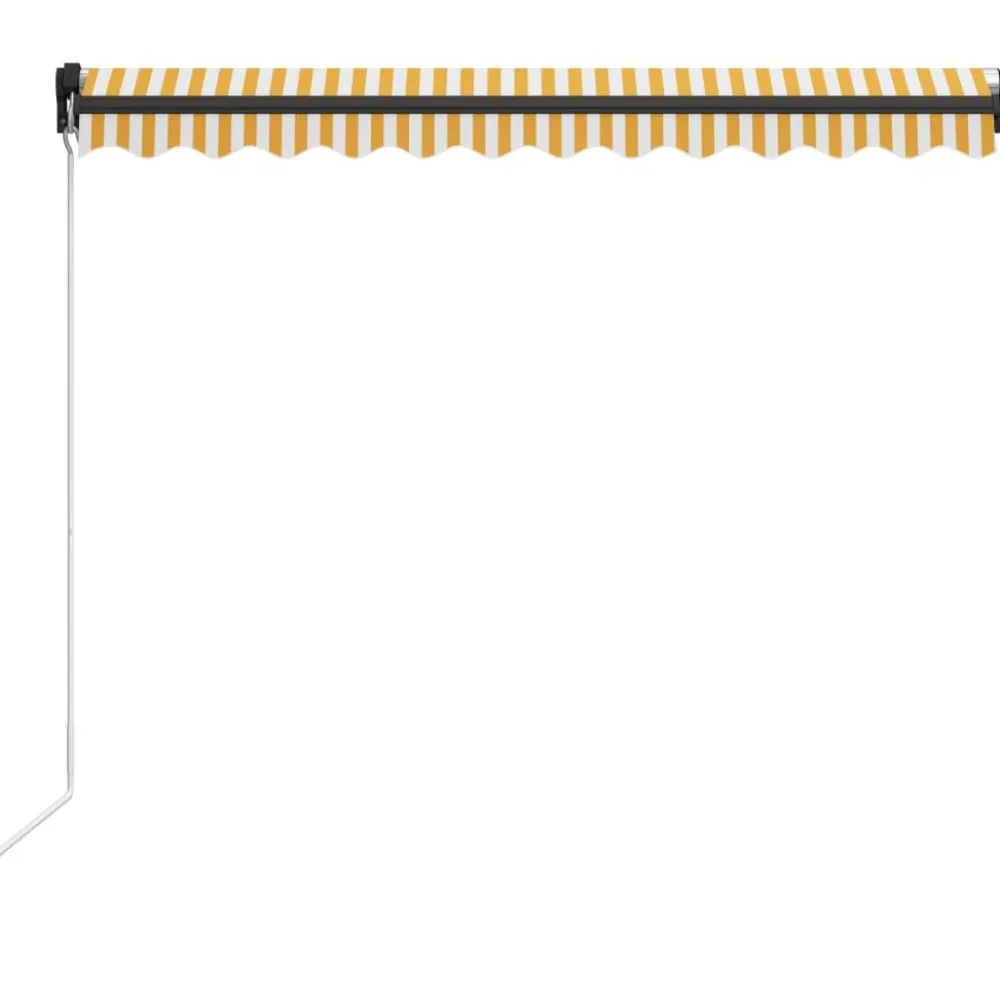 Best FinePRICE Manuaalisesti sisäänkelattava markiisi 1 300x250 cm sininen/valkoinen