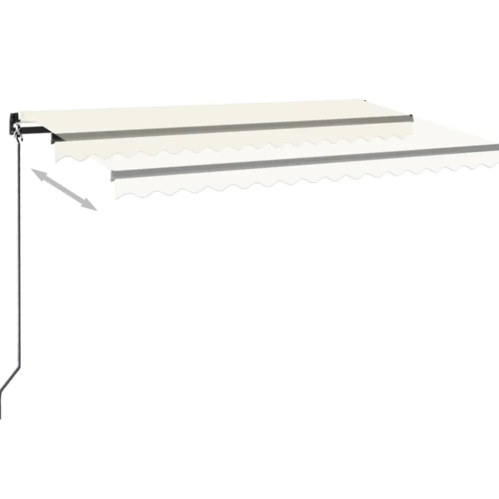 Best FinePRICE Manuaalisesti sisäänkelattava markiisi 1 300x250 cm sininen/valkoinen