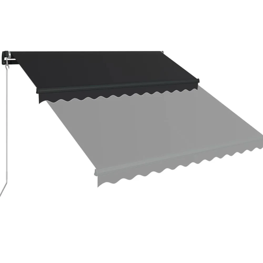 Best FinePRICE Manuaalisesti sisäänkelattava markiisi 1 300x250 cm sininen/valkoinen