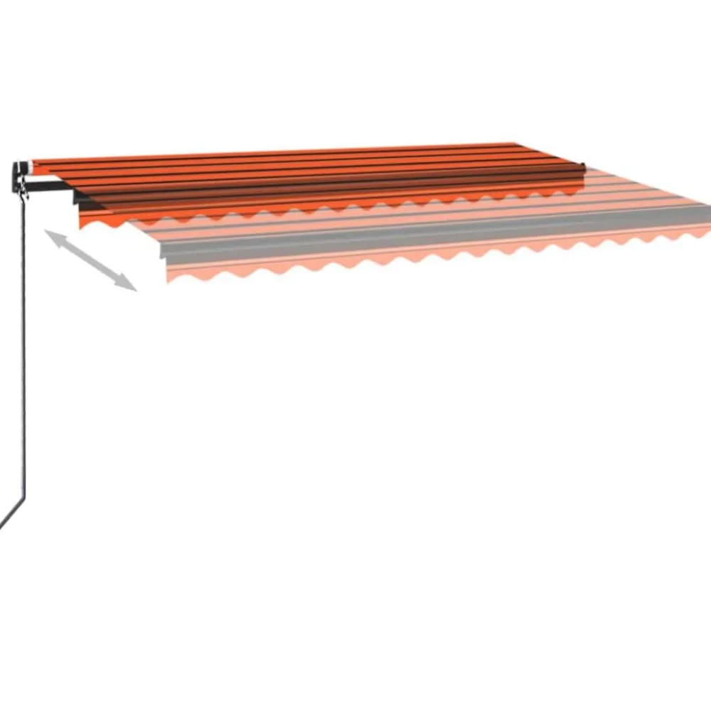 Best FinePRICE Manuaalisesti sisäänkelattava markiisi 1 300x250 cm sininen/valkoinen