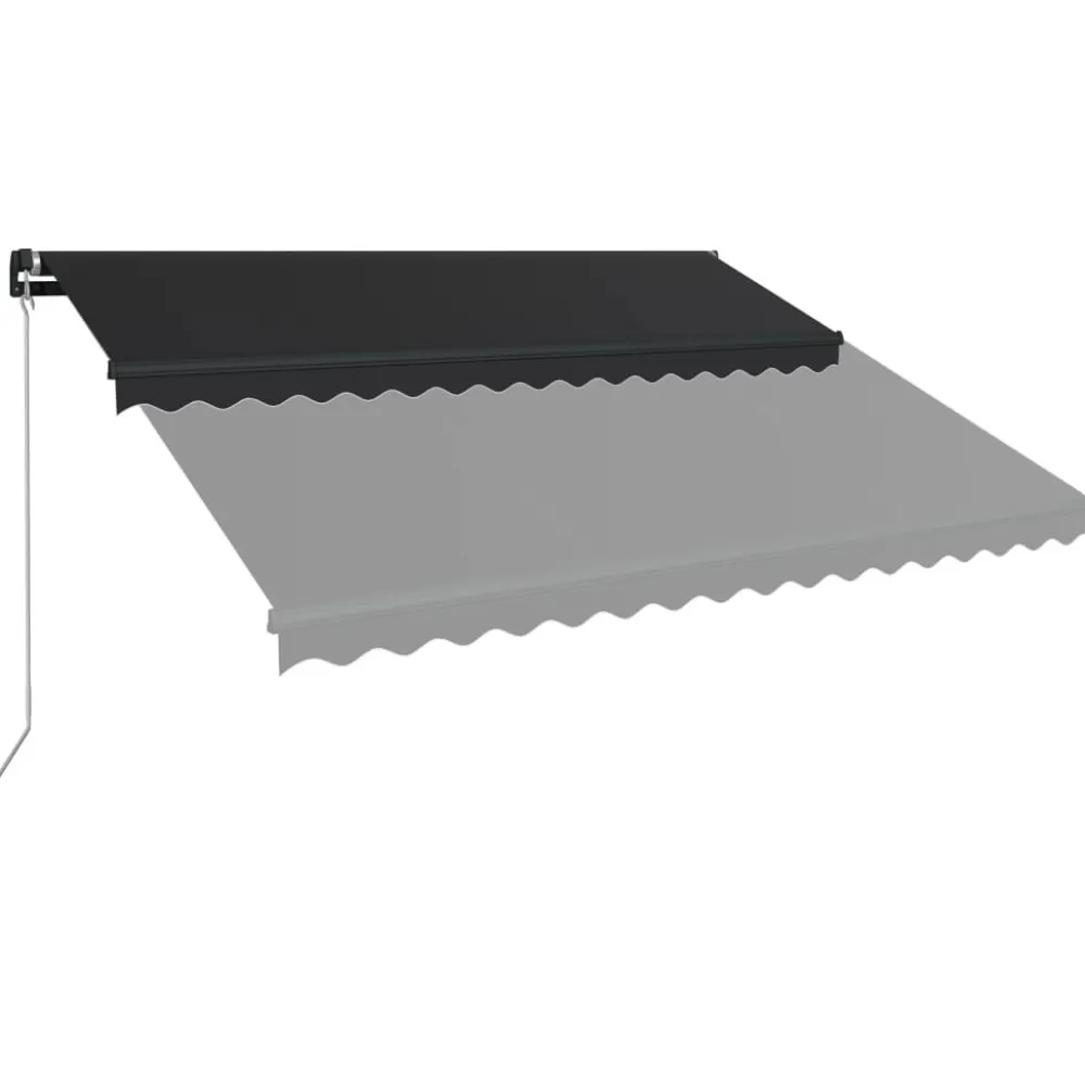 Best FinePRICE Manuaalisesti sisäänkelattava markiisi 1 300x250 cm sininen/valkoinen