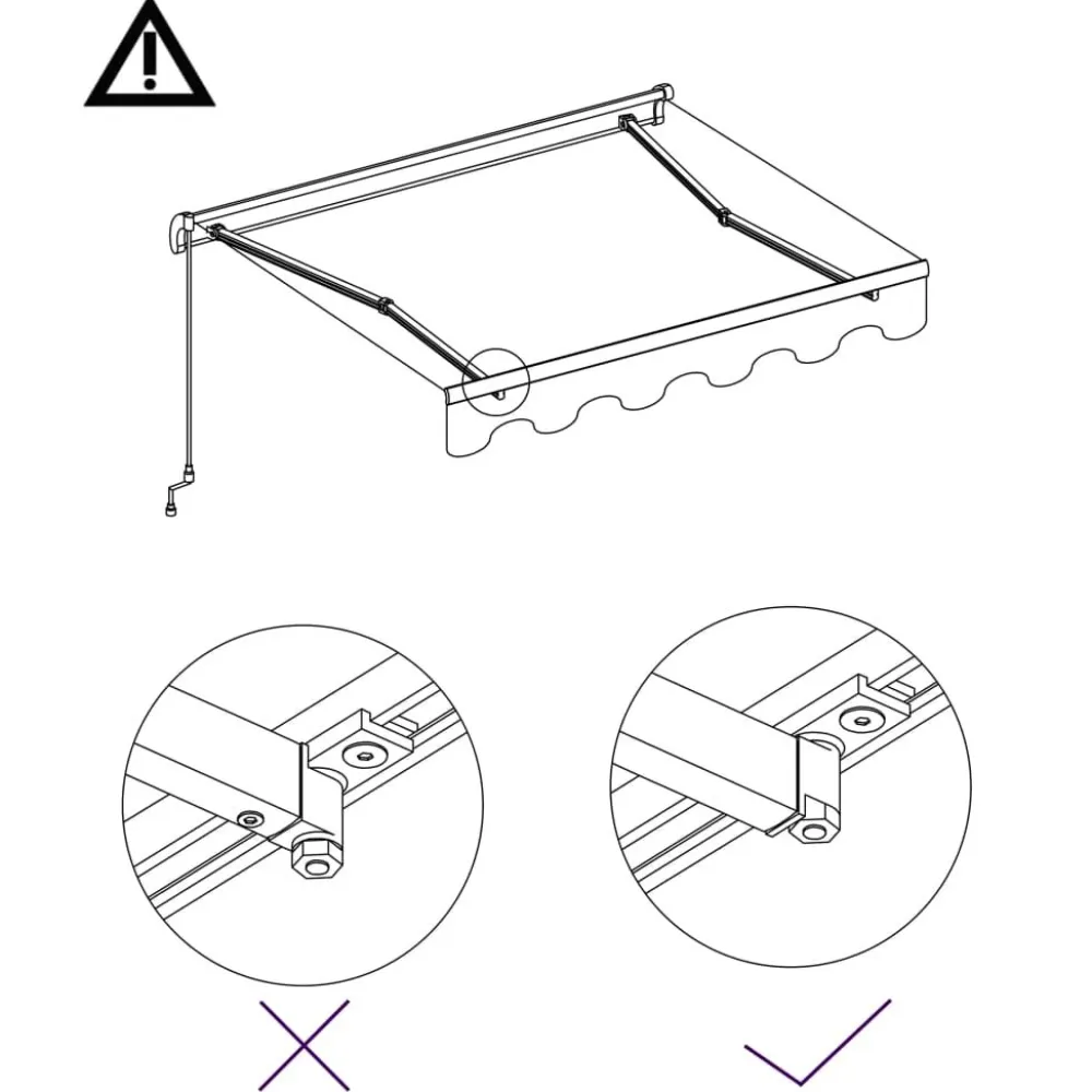 Best FinePRICE Manuaalisesti sisäänkelattava markiisi 1 300x250 cm sininen/valkoinen