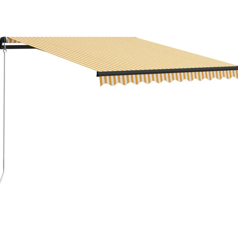 Best FinePRICE Manuaalisesti sisäänkelattava markiisi 1 300x250 cm sininen/valkoinen