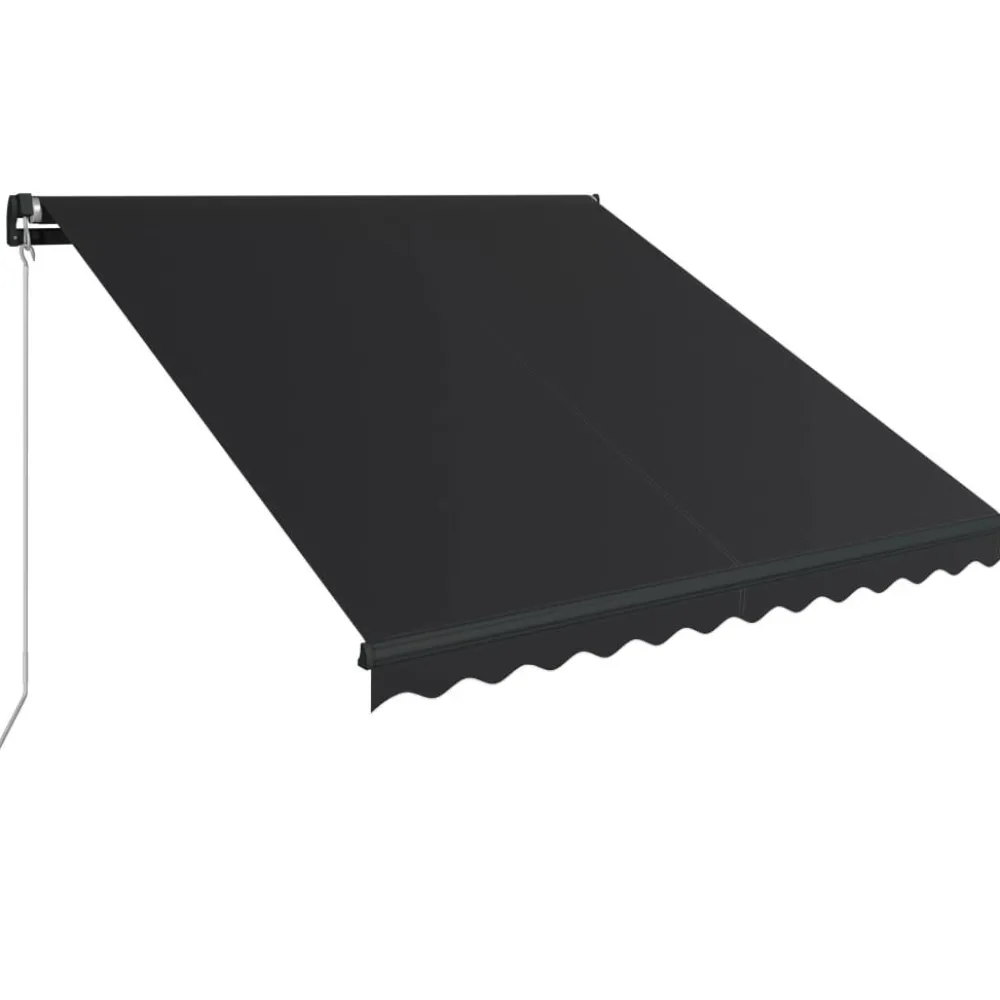 Best FinePRICE Manuaalisesti sisäänkelattava markiisi 1 300x250 cm sininen/valkoinen