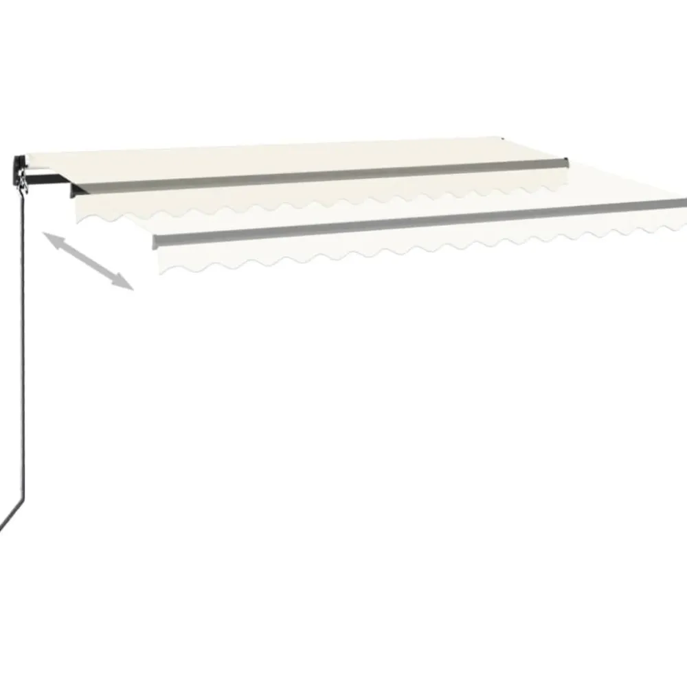 Best FinePRICE Manuaalisesti sisäänkelattava markiisi 1 300x250 cm sininen/valkoinen