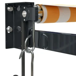 Clearance FinePRICE Markiisi, automaattisesti sisäänkelattava, keltavalkoinen 3x2,5 m