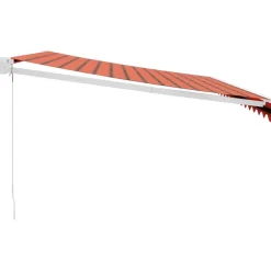 Online FinePRICE Markiisi sisäänkelattava, oranssiruskea, 4x3 m kangas/alumiini