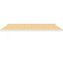 Clearance FinePRICE Markiisi 5x3 m, sisäänkelattava, keltavalkoinen, kangas/alumiini