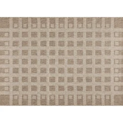 Hot Linento Matto Check 80x150 cm ruskeanbeige