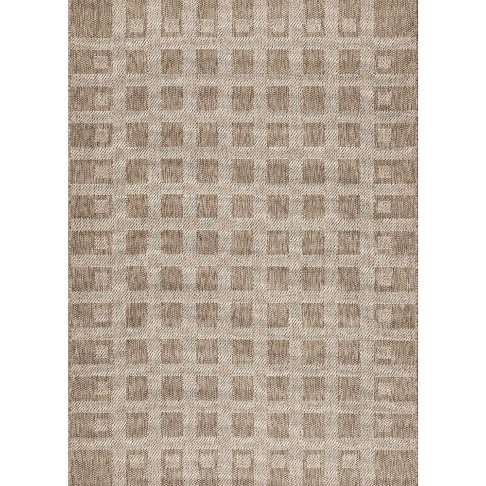 Hot Linento Matto Check 80x150 cm ruskeanbeige