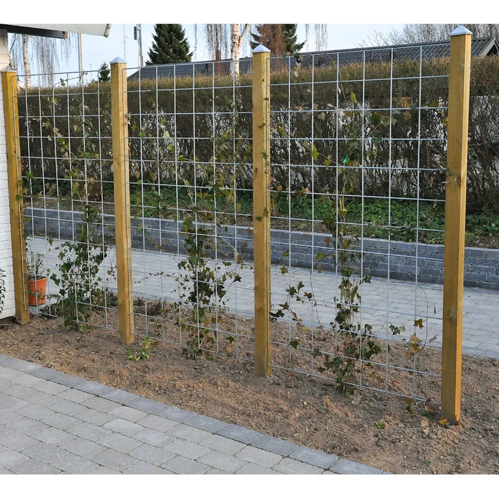 Discount Hortus Metalliverkkopaneeliaidan lisäosa sis, tolppa paneeli ja kiinnikkeet