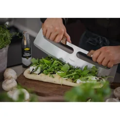 Outlet Pepper Mezzaluna-pizzaleikkuri , 35cm, puukahvalla