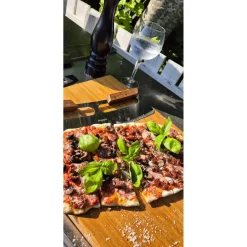 Outlet Pepper Mezzaluna-pizzaleikkuri , 35cm, puukahvalla