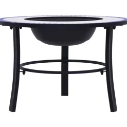 Sale FinePRICE Mosaiikkitulisija 68cm, keramiikka, sininen/valkoinen