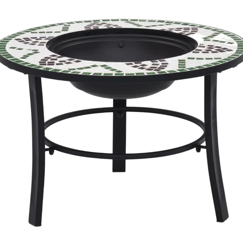 Clearance FinePRICE Mosaiikkitulisija 68cm, keramiikka, vihreä