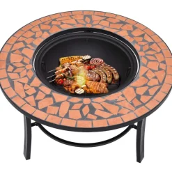 Online FinePRICE Mosaiikkitulisija 68cm, terrakotta