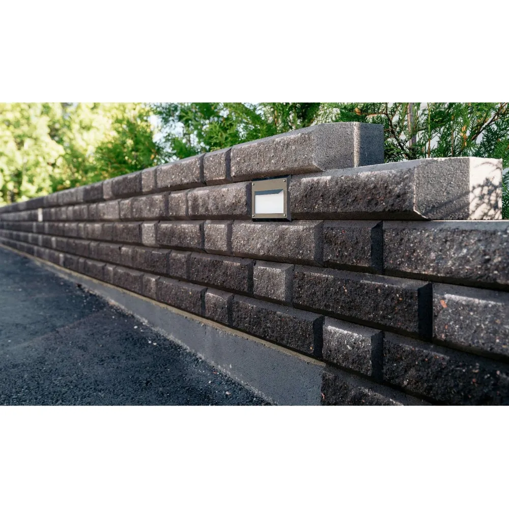 Hot Betonilaatta Muurikivi Beto-vallimuuri peruspari 560x200x100 mm musta