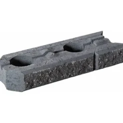 Clearance Rudus Muurikivi Aitakivi peruspari 560x200x100 mm sileä musta