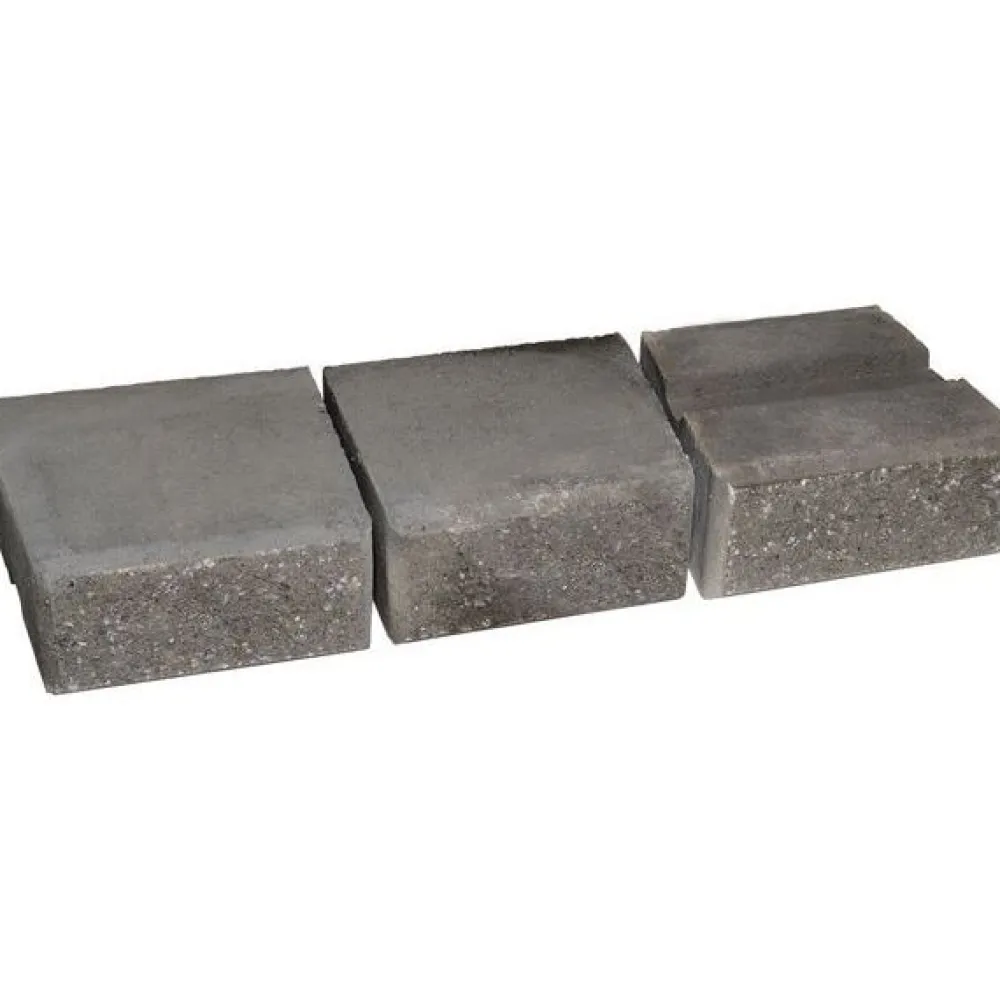 Hot Rudus Muurikivi Muurikko kaarrekivet 235x235x100 mm sileä musta