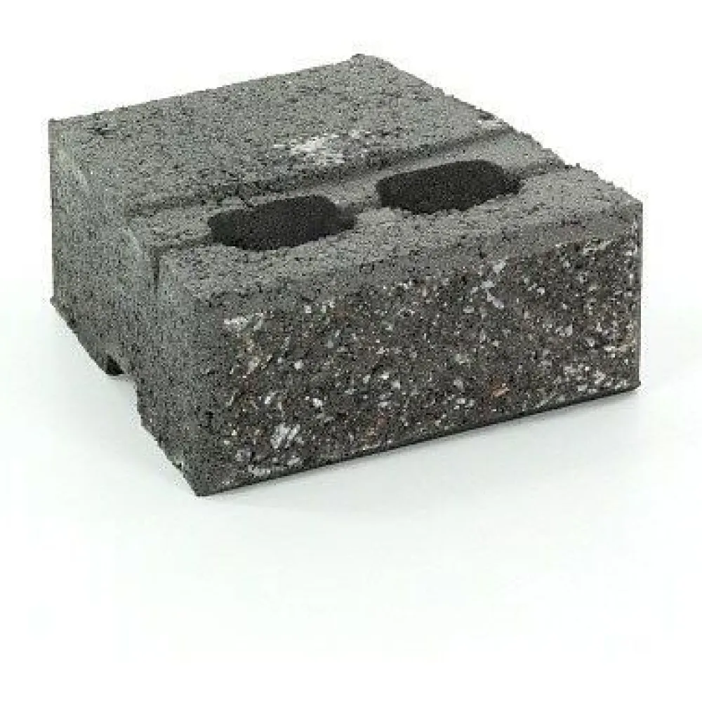 Outlet Rudus Muurikivi Muurikko peruskivi 235x235x100 mm sileä musta