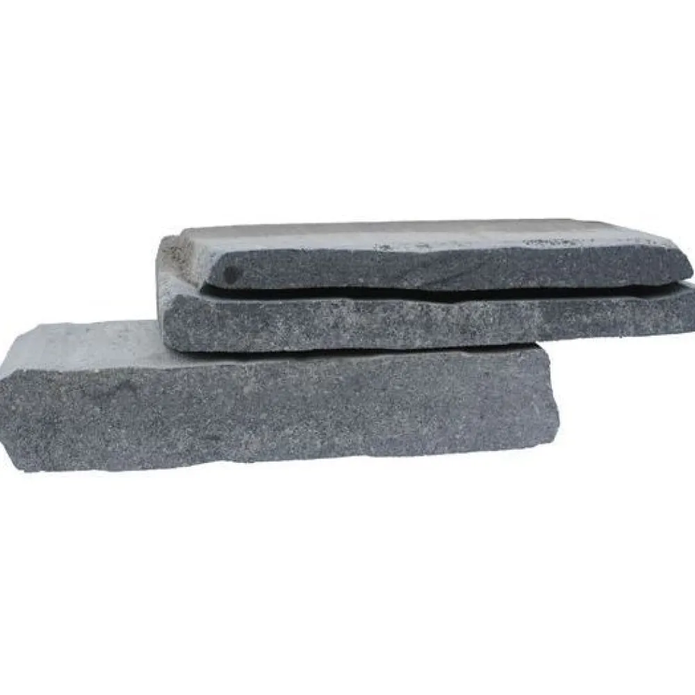 New Rudus Muurikivi Rustikko 400x180x77 mm profiloitu mustaharmaa