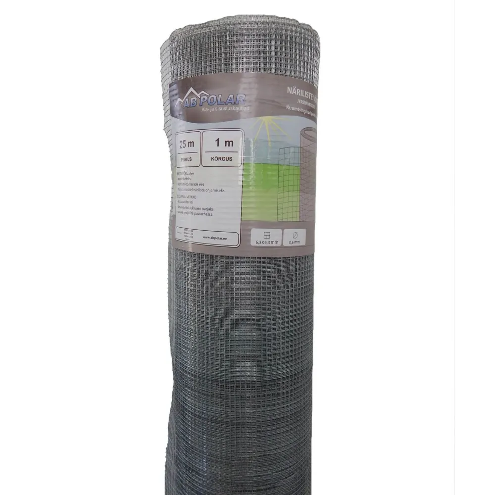 Clearance AB Polar Myyräverkko , 6,3 x 6,3/0,6mm x 550mm x 25m, sinkitty
