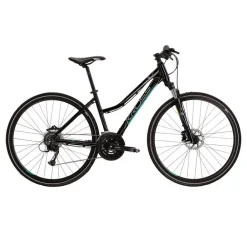 Online Kross Naisten hybridipyörä Evado 5.0, 28", 27 vaihdetta, musta/turkoosi