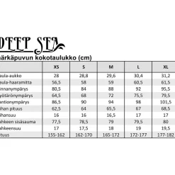 Hot Deep Sea Naisten märkäpuku , kokopitkä, eri kokoja