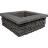 Online Lakka Rakennustuotteet Nuotiopaikka Lakka Loimu + kansi, 1200x1200x420mm, musta