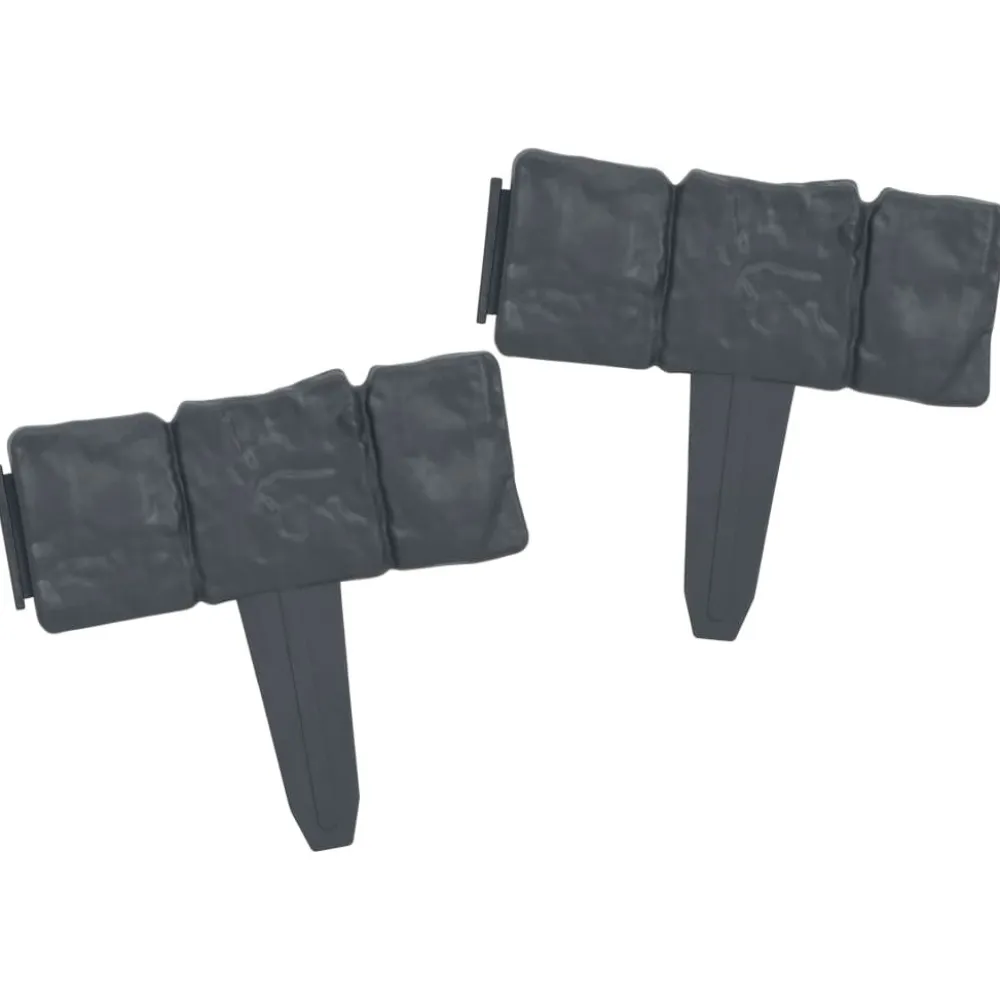 Best FinePRICE Nurmikkoaita kivet 41 kpl muovi 10 m