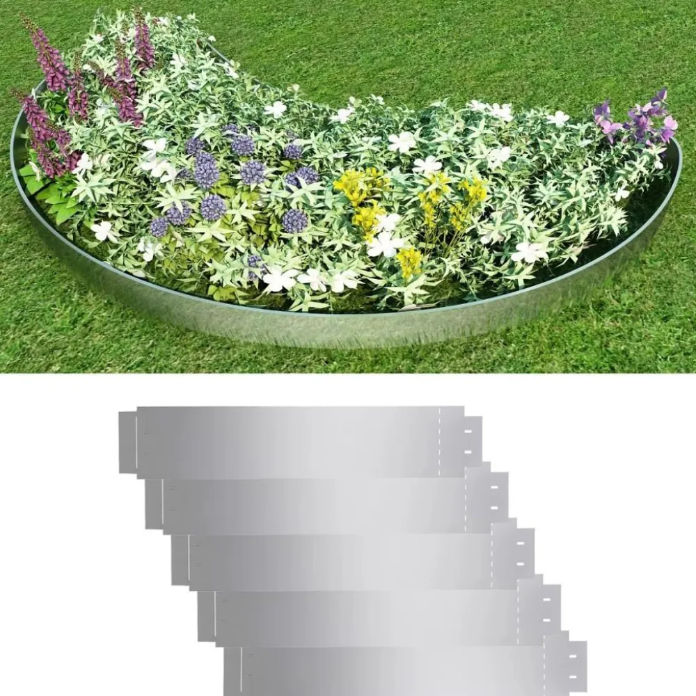 Sale FinePRICE Nurmikkoaita 5kpl galvanoitu teräs 100x20cm