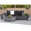 Online Comfort Garden Oleskeluryhmä Bahamas 3-istuttava sohva + sohvapöytä tummanharmaa/musta