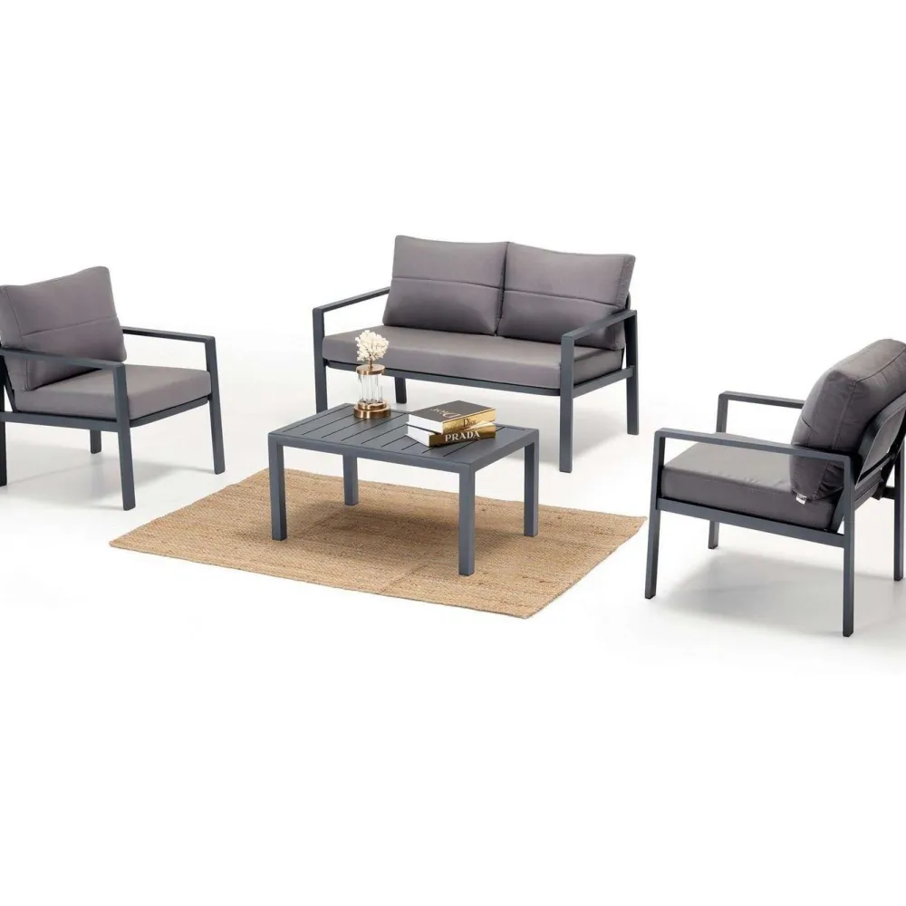 Outlet Linento Garden Oleskeluryhmä Siena, 4-istuttava, harmaa