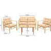 Best Linento Garden Oleskeluryhmä MY028, 4-istuttava, beige
