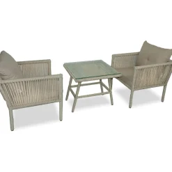 New Linento Garden Oleskeluryhmä Shangai 2, 2 tuolia + pöytä, kerma