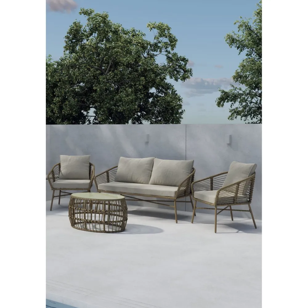 Clearance Venture Home Oleskeluryhmä Lipari, 4-istuttava, ruskea/beige