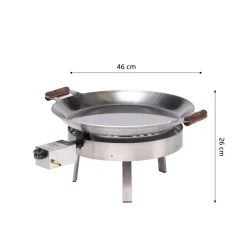Best GrillSymbol Paellasetti PRO-460-INOX Ø 46 cm D-300 kaasupoltin säädinletkusetti teräs