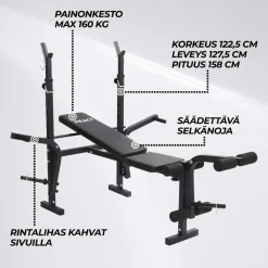 React Painonnostopenkki Multifunction säädettävä max. 160 kg