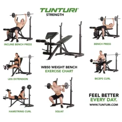 Discount Tunturi Painonnostopenkki WB50 Mid Width min. 165 cm tangolle